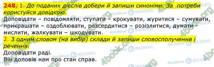 ГДЗ Українська мова 4 клас сторінка 248